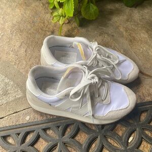 White and Gray Sneakers